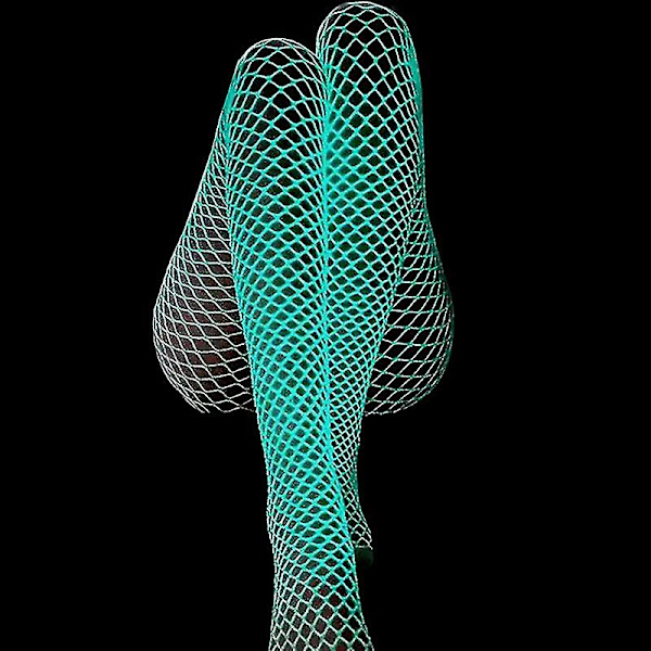 Luminous Glowing Fishnet Strumpor Glöder I Mörkret Fishnet Strumpbyxor Leggings
