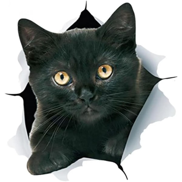 3D Söt katt Bildekaler Kattungemönsterdekal Bilkaross PVC Vattentät Dekal Repskydd Dekoration Rolig självhäftande dekal