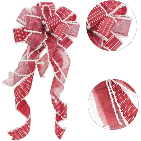 Dekorativ Julgranshängande Rosett, Polyester Julkrans, För Semester, Bröllop