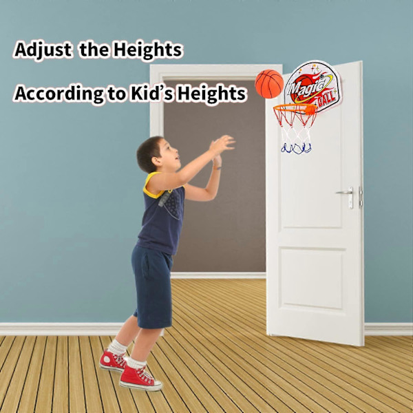 Basketbollkorg Basketbollset för Barn Bärbar Inomhus Utomhus Leksaker Barn Sport Spel för Pojkar Flickor 6 7 8 9 År Gammal