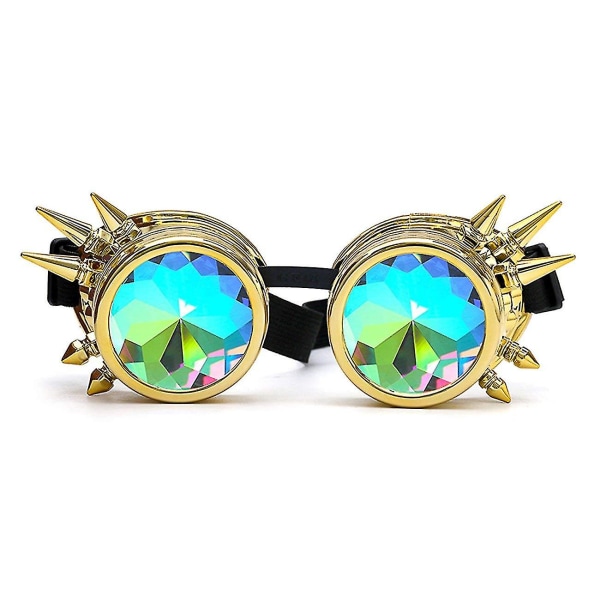 Kaleidoscope Steampunk Rave Glasses -lasit sateenkaarikristallilla