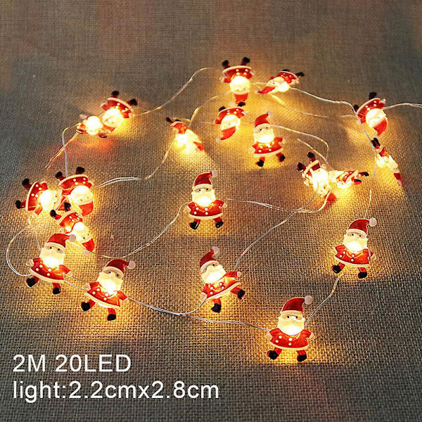 2M 20LED Julbelysning med Tomtefigur