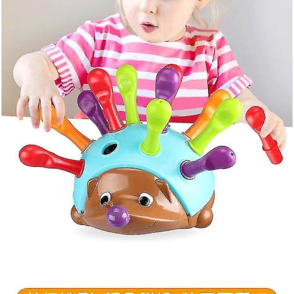 Barns lapptäcke igelkott Baby Träning Fokus Baby Hand-öga-koordination Pussel Leksaker för tidig utbildning
