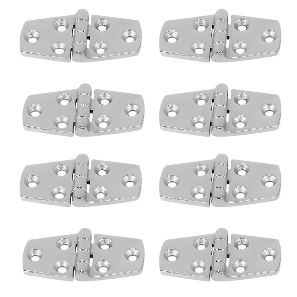 Marine 8 stykker rustfrit stål hængsel dørhængsel til marinebåd yacht 76 x 38 mm raftingbåd