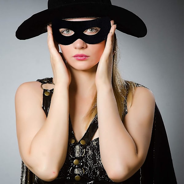 4-pack Cosplay Bandit Mask Halvmask med Band för Halloween-temafest Cosplay Kostymtillbehör