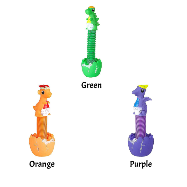 Pop Tube Legetøj Strange Dekompression Teleskopisk Tube Dinosaur Med Let Dekompress Creative Toy (lilla)