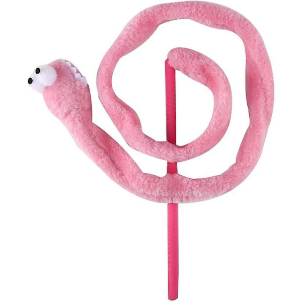 Kattretande leksak, trollspön interaktiva katt leksaker ormform rolig katt kattunge husdjur leksak rolig tränare leksak (rosa)（Rosa）