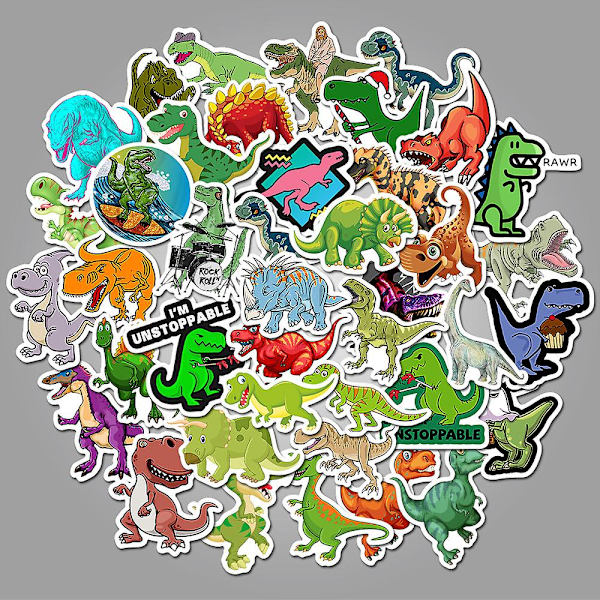 50x klistremerker og klistremerker - dinosaurer