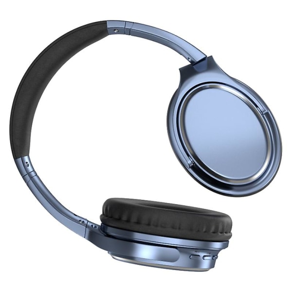 Hodemonterte Bluetooth-hodetelefoner i metall som passer for Apple- og Huawei-mobiltelefoner for trådløs sport og løping（blå）