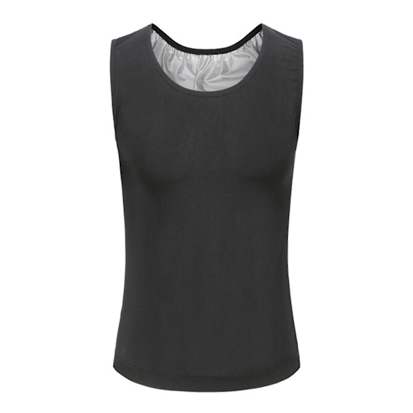 Bästsäljare - Gynecomastia Kompressions Workout Tank Top Herrar Slank Kroppsshapare Väst Sauna Shirt (XXL och 3XL, Silver)