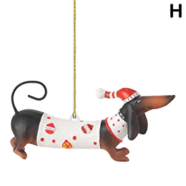 Julgranspynt Dachshund Hund Julgran Hängande Hänge För Heminredning（H）