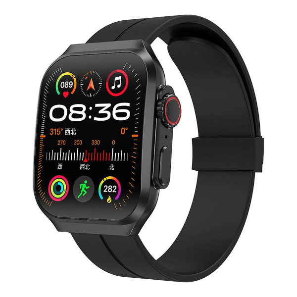 Ny smart watch med högupplöst privat modell 3D-sportarmband med böjd skärm（svart）