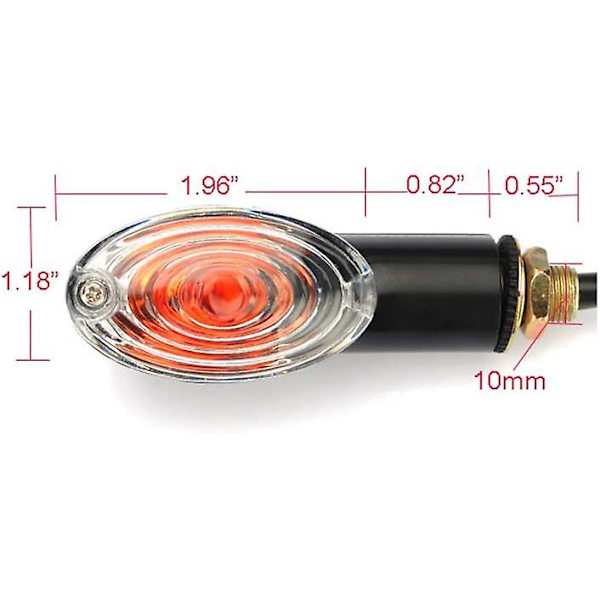 4st MC-Blinkers Mini Blinkers 12v Vattentäta Universal för Motorcykel Scooter Quad Cruiser Off Road