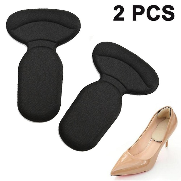 2 par återanvändbara hälinsatser som är kompatibla med skor, extra mjuk klibbig hälkudde