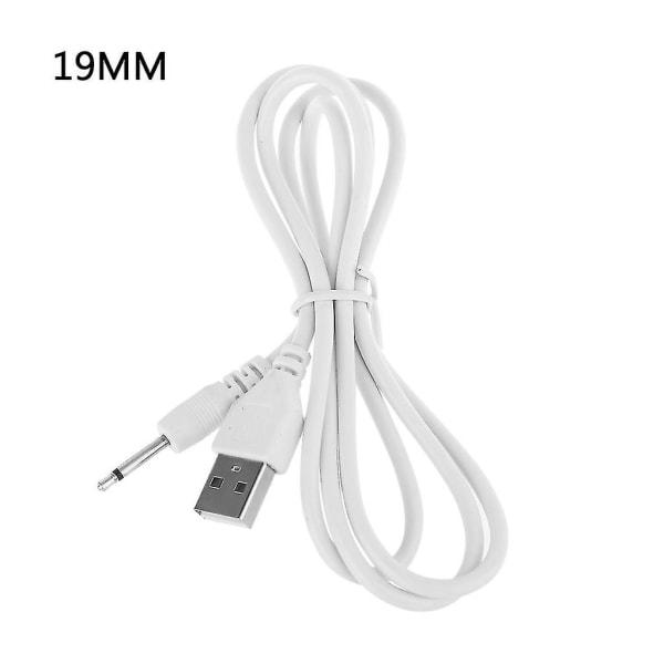 USB -laddarkabel Universal USB till 2.5 Aux Audio Mono Power 15/16/17/19 mm stift（19 mm）