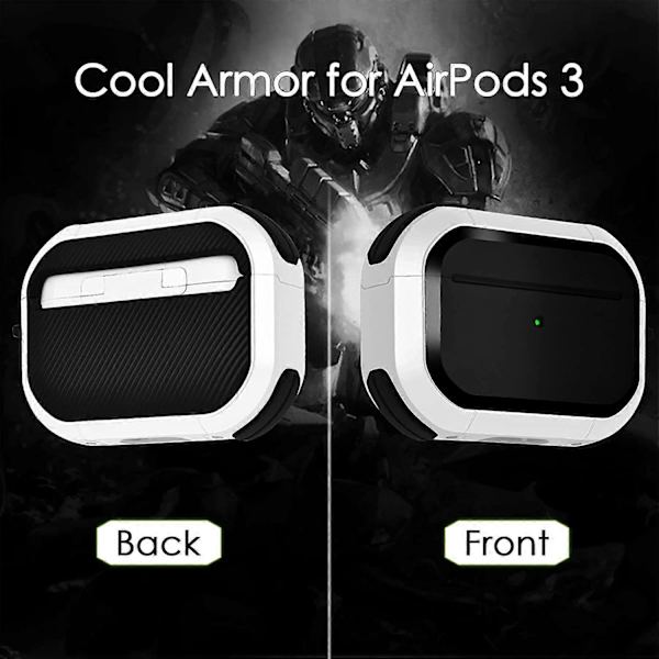Snyggt Skal för Airpods 3:e Generationen, Stötsäkert AirPod 3-skal iPod Gen 3 Hårdt Skal för Män Kvinnor, Kompatibelt med Apple Airpod Trådlöst 3:e G