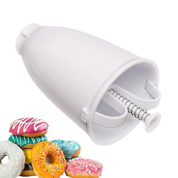 Munkdispenser, kakbakningsformar, kakstämpelpressform, bagelmaskin, munkform (vit) (1 st)