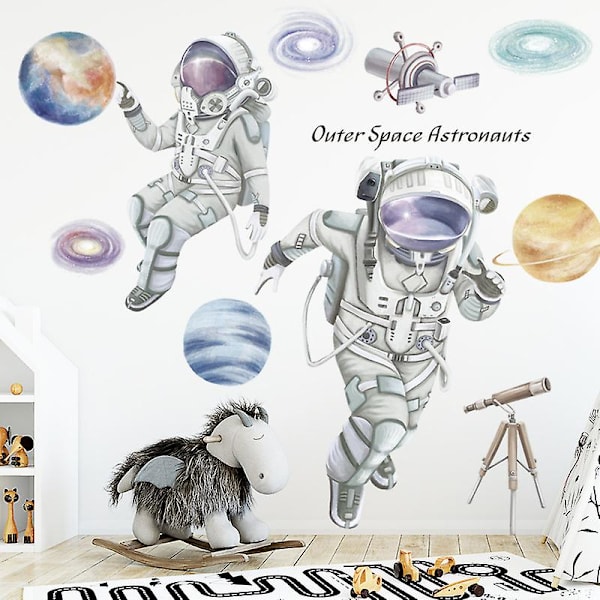 Avtagbar Väggdekal Heminredning Renovering Astronauten 88cm*82cm