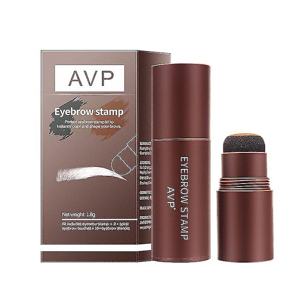 Ögonbrynsstämpel, Ögonbrynsstämpelmall Formningsset, Ögonbrynsfyllningspuder Långvarig, Ögonbrynsdefinierande Makeup för Naturliga Ögonbryn (Ljusbrun)