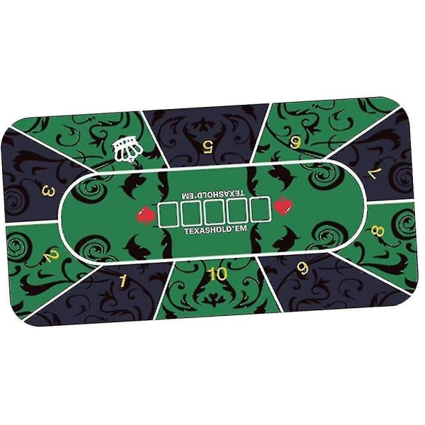 Pokerbordoppsett Bordmatte 120x60cm Husholdningsspillbordplate filt