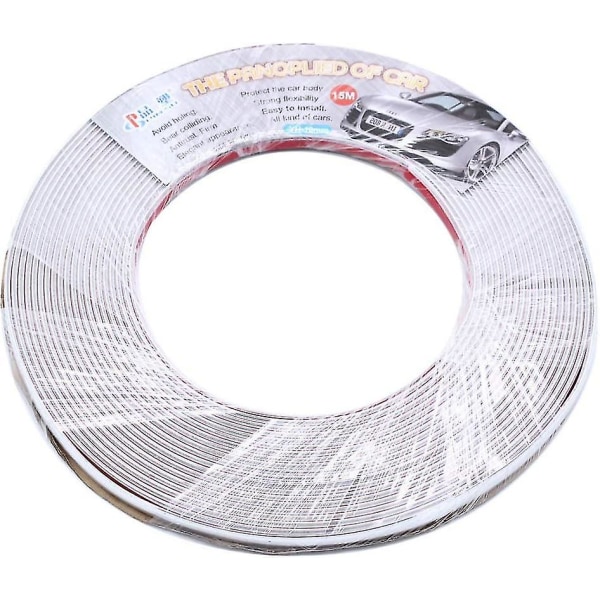 Kromlist 10 mm x 12,5 m Flexibel Självhäftande Universell Plast Styling Strips