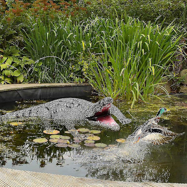 Realistisk oppustelig alligatorlegetøj, perfekt til sumpfestdekorationer, krokodillepranks til voksne børn, til pool, dam, have og terrasse