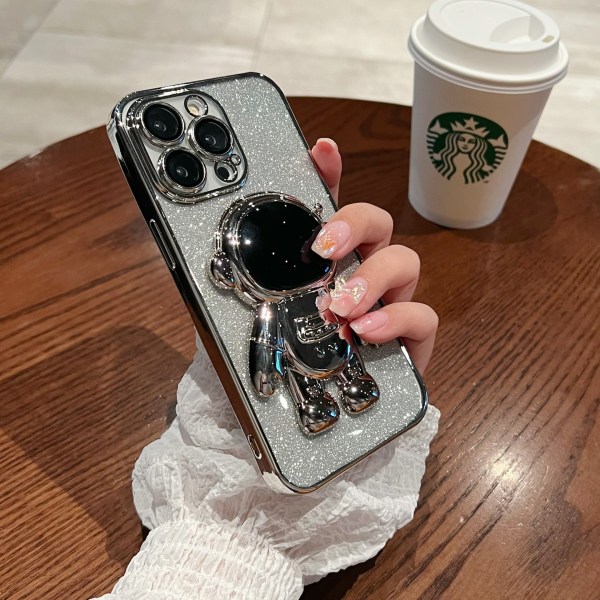 IPhone case med astronautfäste silverfärgad iPhone13