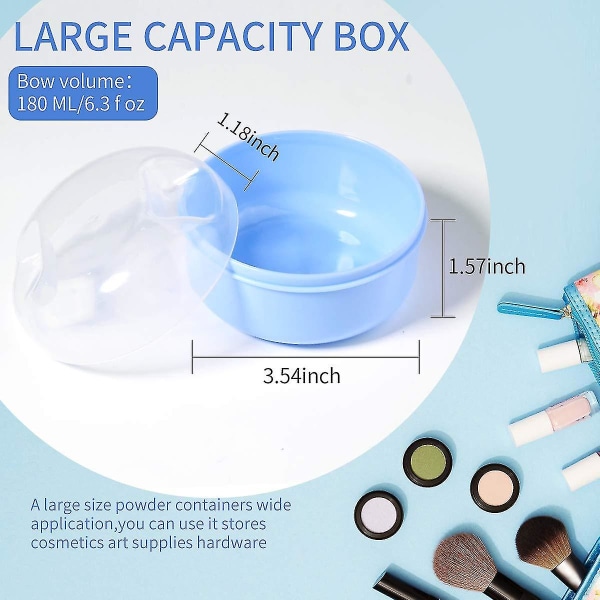 2 stk Fluffy Body Powder Case Talcum Powder Puff Container Box kompatibel med baby