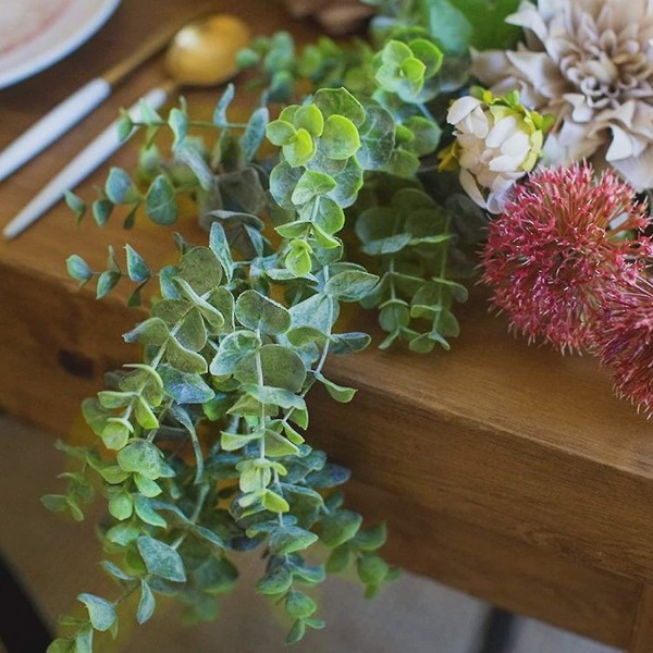 5 förpackningar 30ft konstgjorda eukalyptusgirlanger grönska Vines Faux hängande växter för bröllopsbord