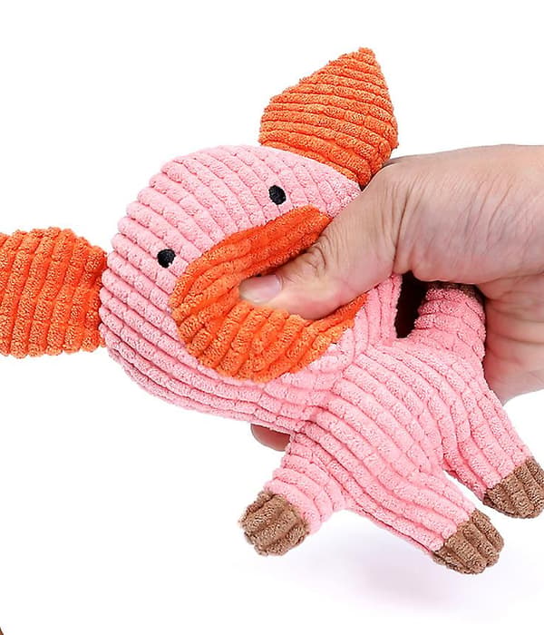 Squeaky Bite Teething Resistant Health Durable Pet Toy, Rabbit