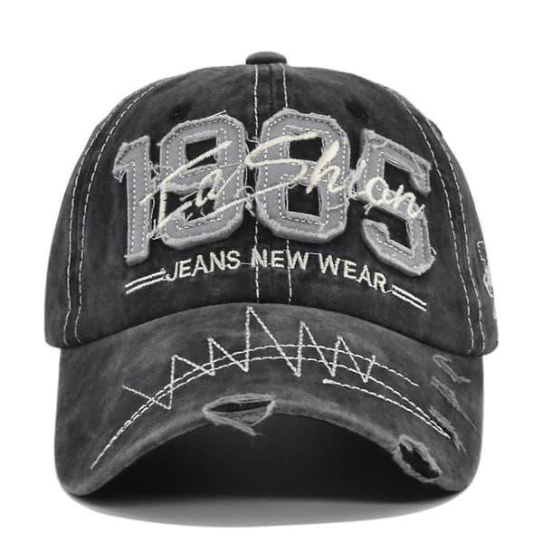 1985 Broderte Baseball Cap Ripped Patch Broderte Baseball Cap Brev Broderte Cap Retro Cap