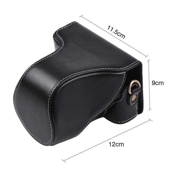 Vintage PU læder kamerataske Beskyttende kamerataske med remudskiftning til Canon EOS M100