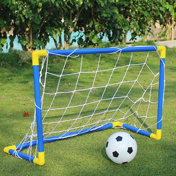 Mini fodboldmålsæt til børn, babyfodboldsæt med pumper indendørs og udendørs sport, varmt!