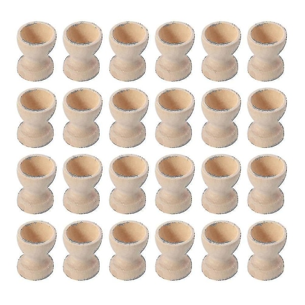 24 stk. eggkopper i tre