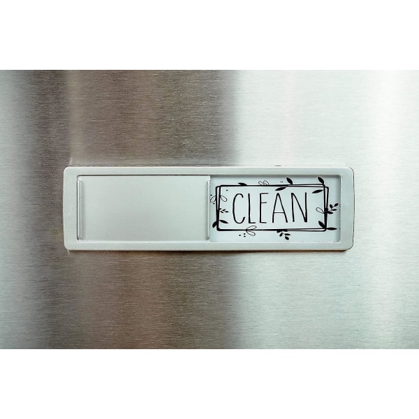 Opvaskemaskinemagnet Clean Dirty Sign Indicator, Trendy Universal Køkken Opvaskemaskine Køleskabsmagnet, Super stærk magnet med klistermærker Kompatibel W