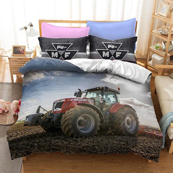 3D Digitaltryck Cool Traktor Serie Sängkläder Tredelad Set TLJ17 180*200cm -ZHENV（180*200cm）