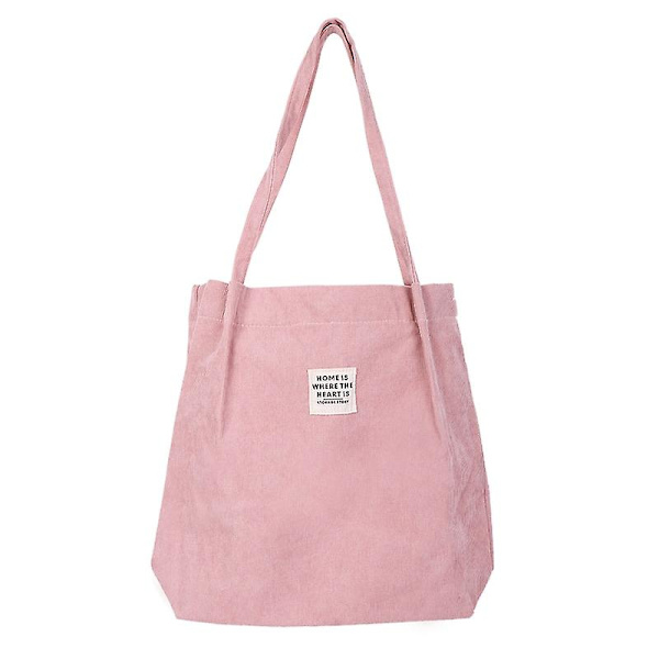 Käsityölaukku samettilaukku naisille Shopper-laukut Ympäristöystävällinen säilytys Uudelleenkäytettävä kangas Olkalaukku Koulureput tyttö Joululahja（kuten kuvassa）
