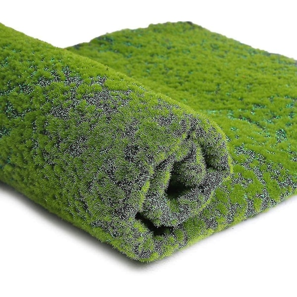 Mosematte Dekorativ Moss kunstgressmatte Plenteppe Miniatyrhage Dukkehuspynt Uteplassdekorasjon (grønn prikk)