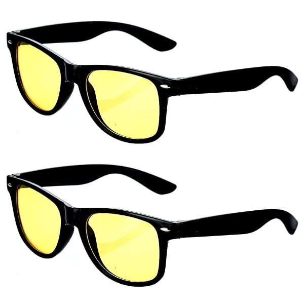 2x nattbriller / kontrastbriller / nattbriller / nattbriller / retro