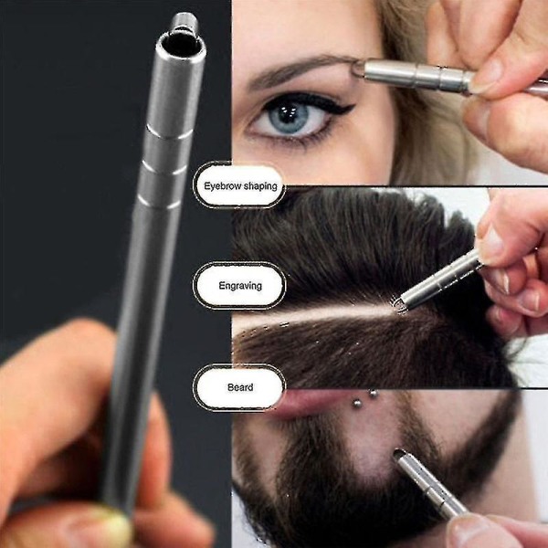 1 stk Frisure graveret pen+10 stk Blade Professionelle hårtrimmere Hårstyling Øjenbryn Barbersalon gør det selv frisure tilbehør