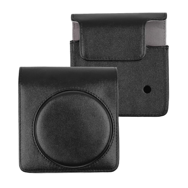Kannettava pikakameralaukku case Pu-nahkainen olkahihnalla, joka on yhteensopiva Fujifilm Fuji Square Sq1 -pikakameran kanssa (musta)