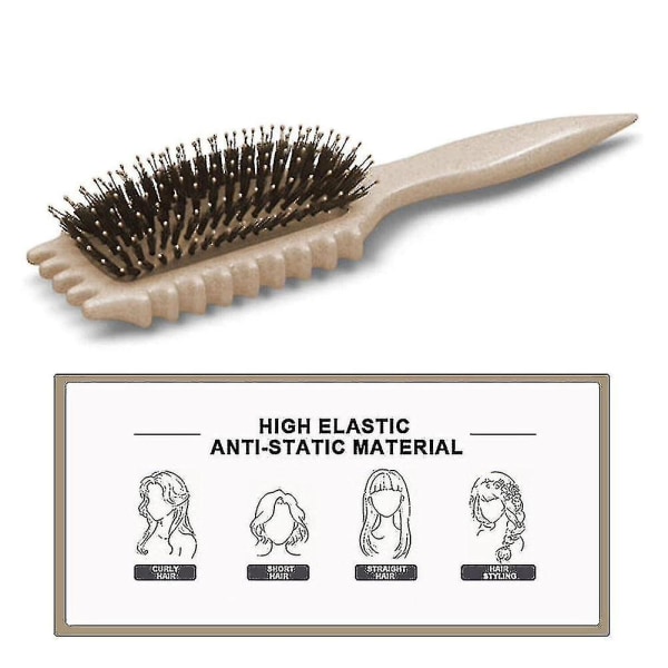 Curly Hair Brush - Bounce Curl Brush, Define Styling Brush För att reda ut, Boar Bristle Hair Brush Styling Brush