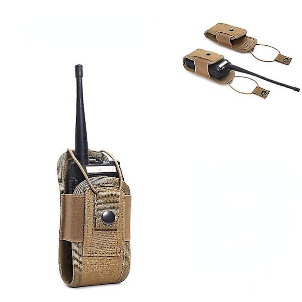 Khaki Taktisk Intercom Väska Molle Sport Fritids Midjeväska 600d Oxford Utomhus Camping Tillbehör Väska