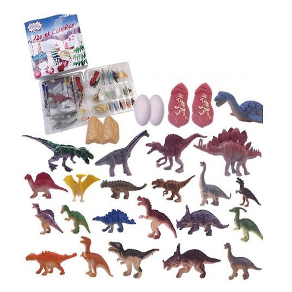 Jul Countdown Dinosaur Blind Box Adventskalender Diy Tyrannosaurus Rex Dinosaur Legetøjssæt（WS-23）