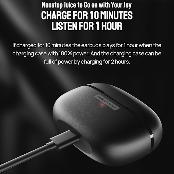 Ulefone Buds Bluetooth-øretelefoner (svart)