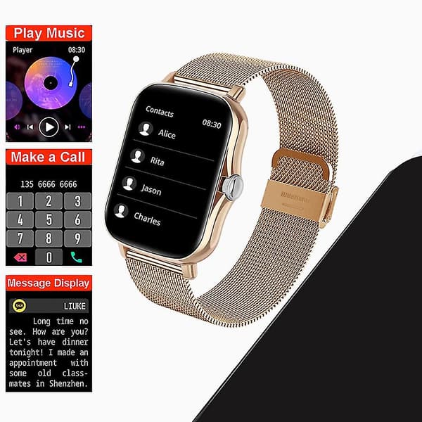 Älykäs kello Android 144 väri näyttö Bluetooth puhelu naiset miehet unisex 2024