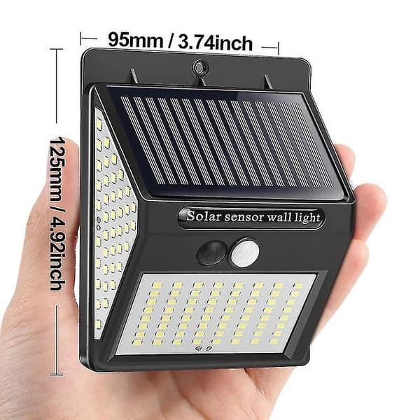 Hage Lamper Utendørs Solcellelys 100led 4stk Kroppssensor Lamper Utendørs Vanntett Lamper - SNNGV