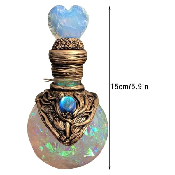 Mermaid Aura Potion Bottle, Moon Magic Bottle Ornament For Home Ornament (Hvit)