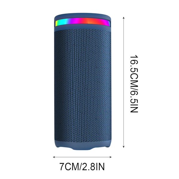 Bluetooth-högtalare 5.0 Trådlös LED Stereo HD-högtalare Datorspel 7 Färg Kolumn Soundbox För Daglig Fest Dans