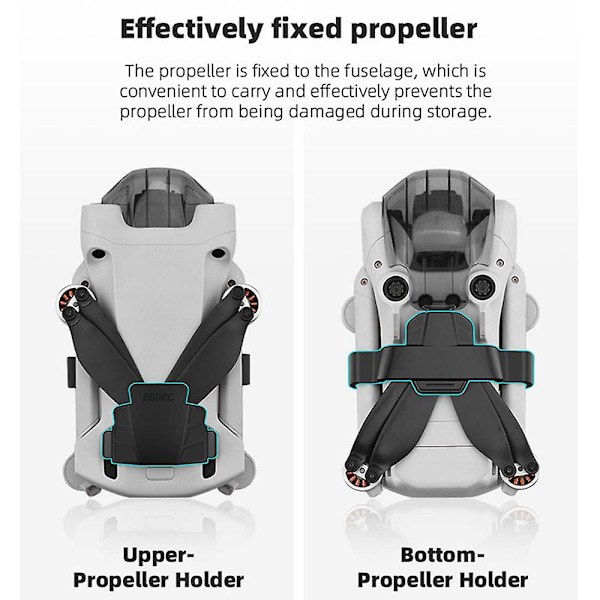 Support'helice for DJI Mavic Mini 3 Pro, stabilisatorvinger, beskyttelsestropp, importørtilbehør (grå)